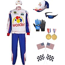 Race Car Driver Costume Adult Unisex Racer Costume Set with Racing Jacket