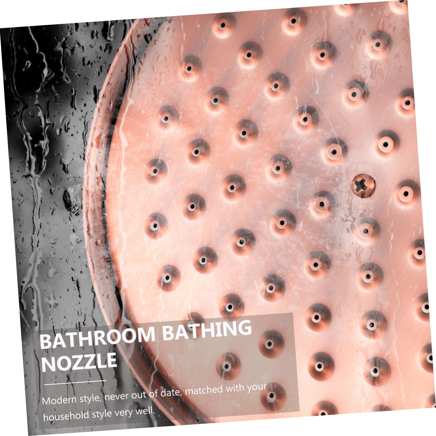 LIFKOME Alcachofa Ducha Exterior de Cobre Diseño Antiguo, Boquilla de Baño para Ducha Lluvia, Instalación Simple y Cómoda Baño