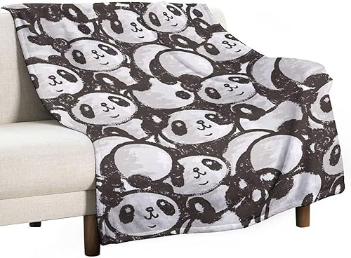 Miniatura 106 de Manta de panda personalizada con nombre, 30 x 40 pulgadas, bonita manta para niños, mantas de felpa suave colorida para sofá, oficina