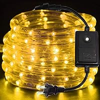 Vista 10 de Cuerda de luces LED, tira de luces LED de 1/2 pulgada, 3.3 pies/3.3 ft CA 110-130 V resistente al agua con 8 modos de parpadeo/desvanecimiento