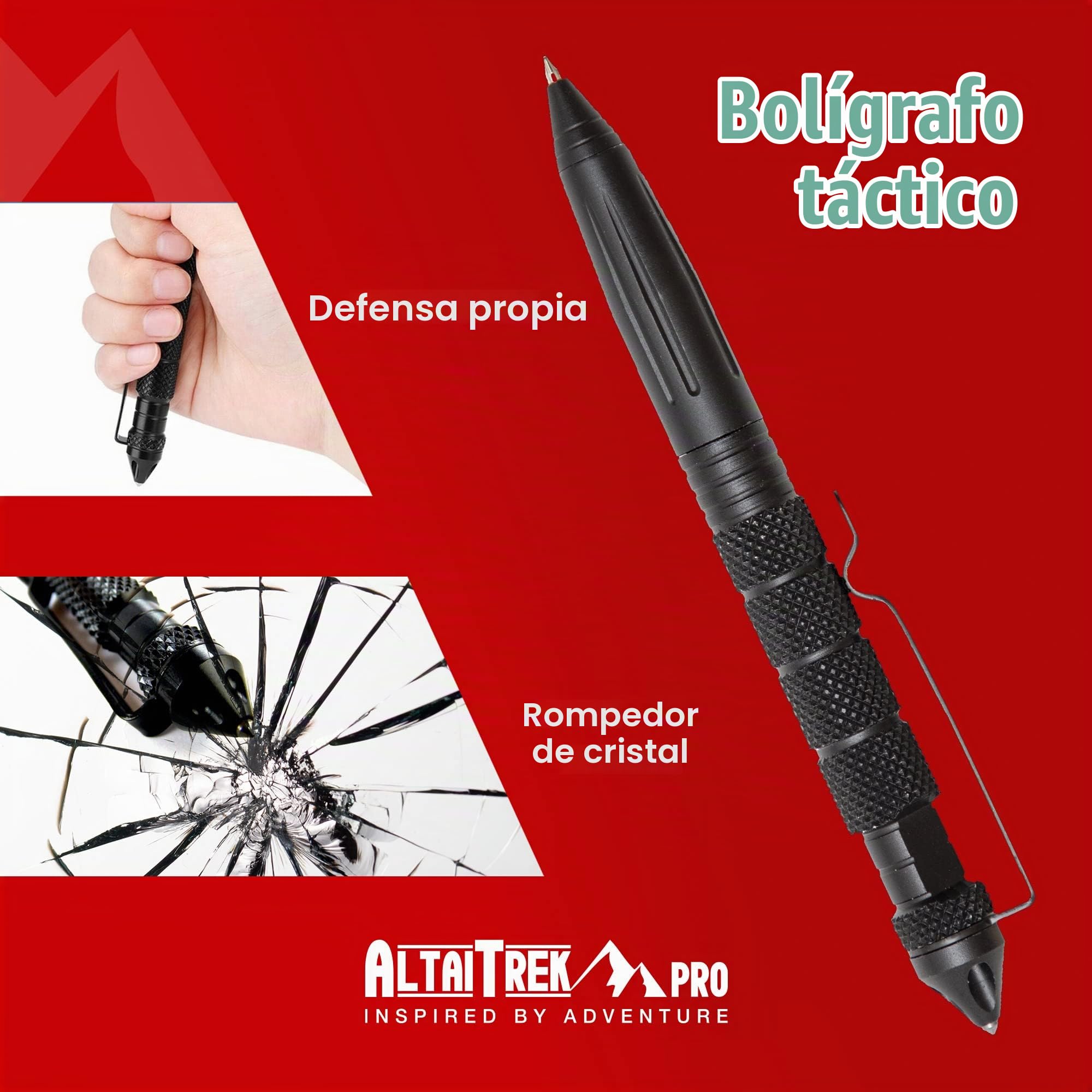 Kit de Supervivencia con Cuchillo, Manta Térmica, Flintlock, Bolígrafo de Defensa Personal, Hacha Multifunción | para Camping, Rescate | El único con Filtro de Agua de Emergencia