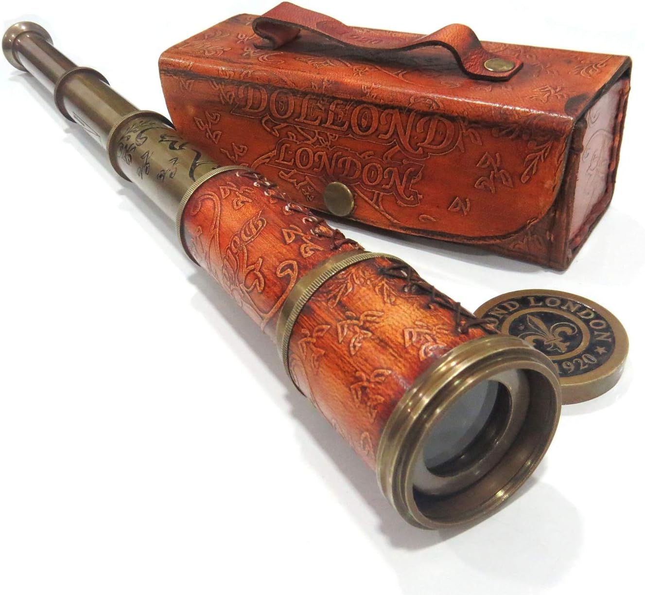 El mejor precio de venta para telescopio de latón de mano antiguo, náutico Vinta
