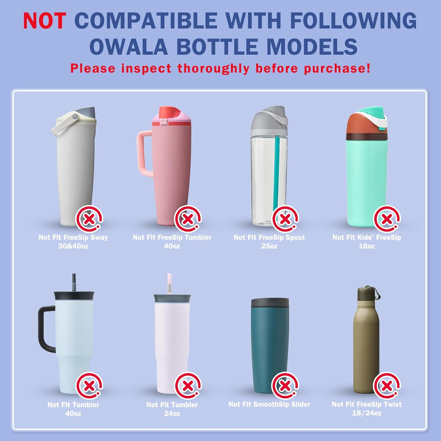 HEYSKAY 2PCS Silicone Boot for Owala Flask Water Bottle Anti-Slip Protective Sleeve for Owala Twist,FreeSip and Flip Stainless Steel Water Bottle BPA-Free Boot Bottom Base - Image 3