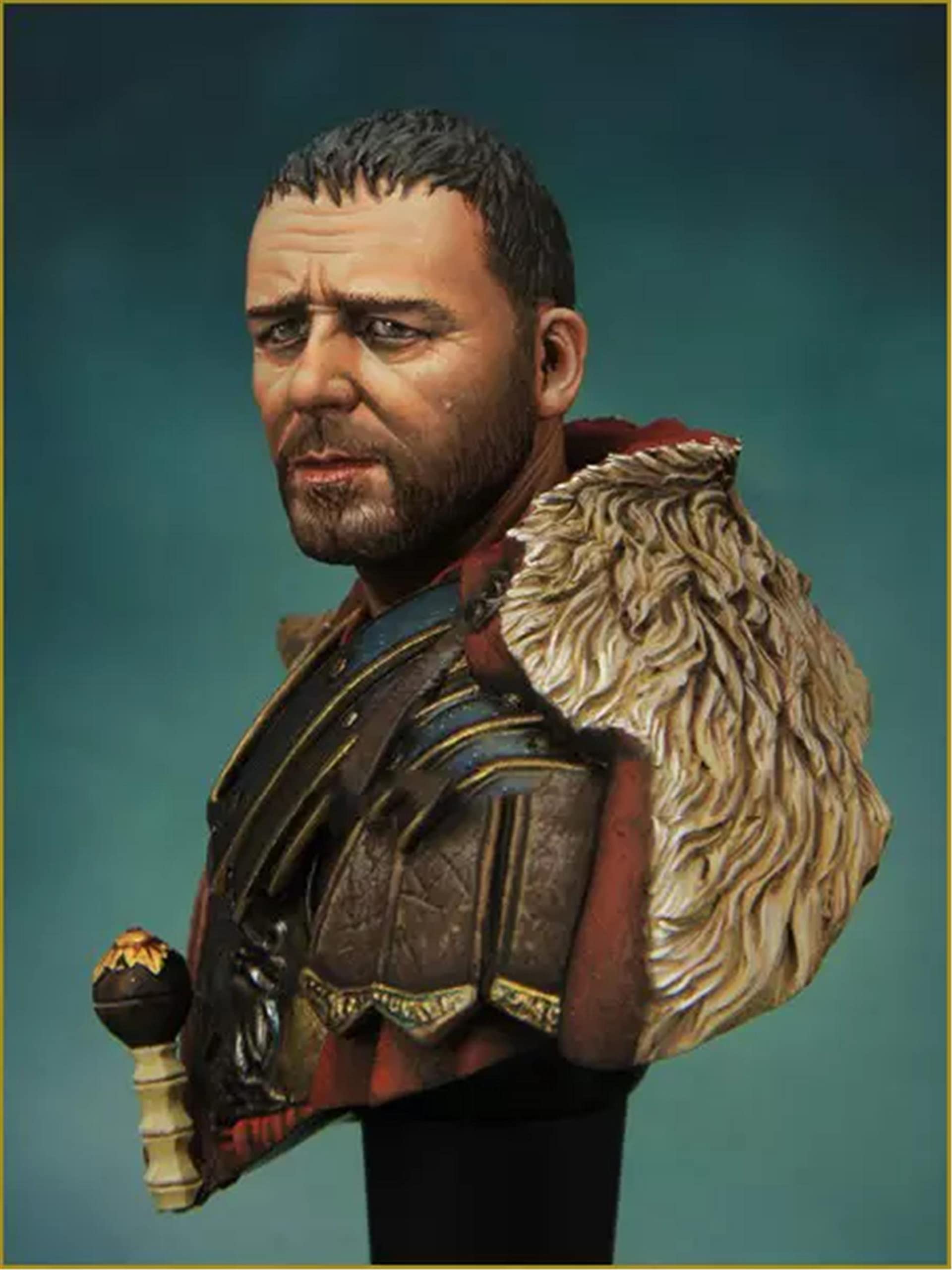 Goodmoel 1/10 Antico Comandante Militare Romano Resina Figura Busto Modello/Soldato Smontato e Non Verniciato Die Cast Kit/Lw-7516