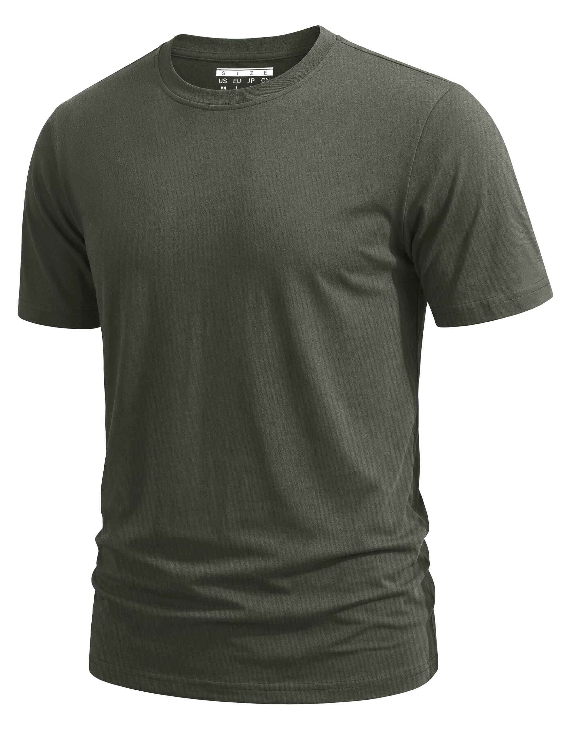 TACVASEN T Shirt Herren Kurzarm Baumwolle T-Shirt Rundhals Sommer Tshirt Regular Fit Basic Tops Weiches Casual Oberteil