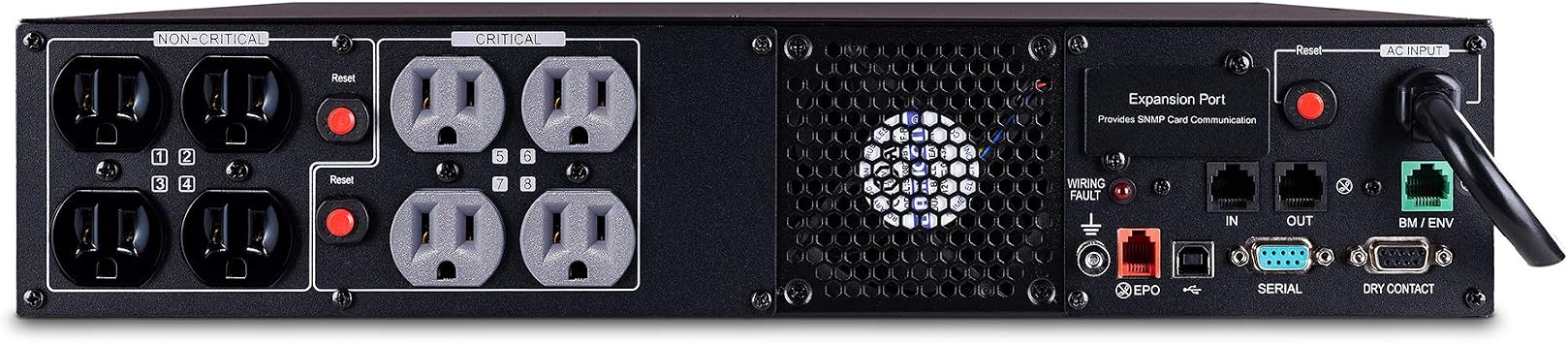 CyberPower PR1000RT2U Smart App Sinewave UPS System, 1000VA/1000W, 8 Outlets, 2U Rack/Tower, AVR