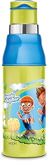 Milton Kool Steelight 600 Kids Plastic Insulated Water Bottle with Straw, 520 ml, Sipper Bottle, Leak Proof, BPA Free, Foo... Price In India