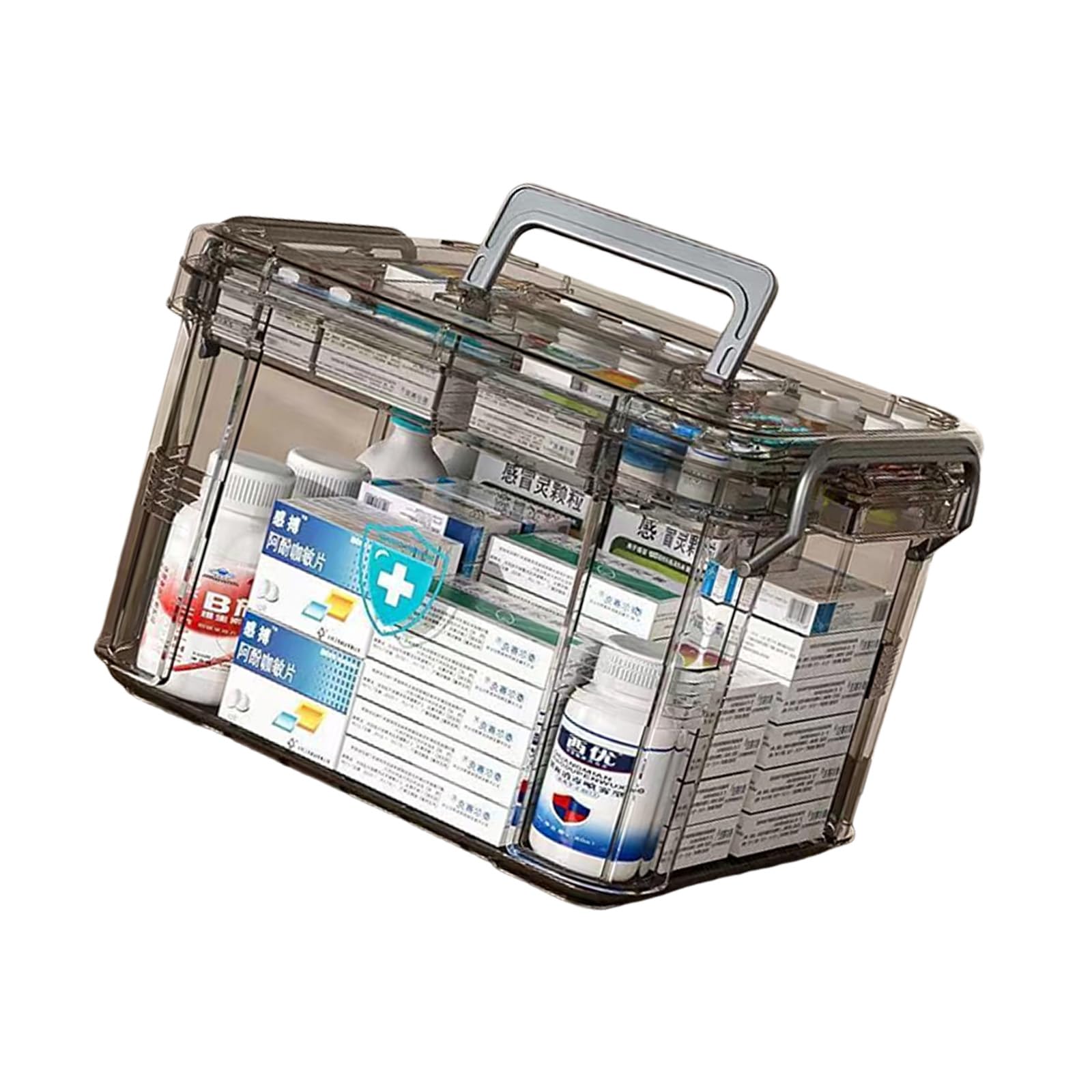 Kunststoff Medizin Aufbewahrungsbox mit, Mehrzweck Box, Haushalt für Schule, Büro, Artikel, Organisation, Lieferungen, Medikamenten Aufbewahrung mit Deckel