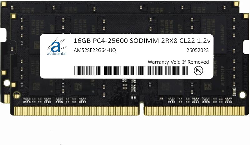 Adamanta 32GB (2x16GB) Compatible for Gigabyte GB-BRR7-4700 Desktop DDR4 3200MHz PC4-25600 SODIMM 2Rx8 CL22 1.2v PC Computer Memory Module Upgrade RAM