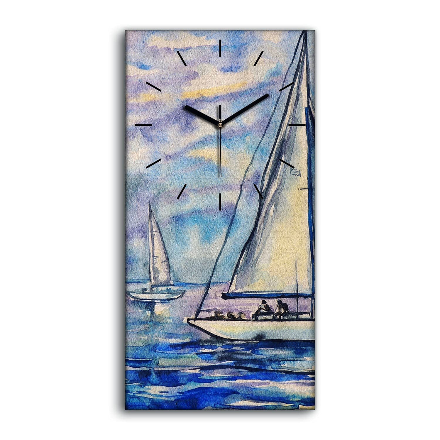 Horloge sur Toile Salon et Chambre Décoration Art Moderne Marine