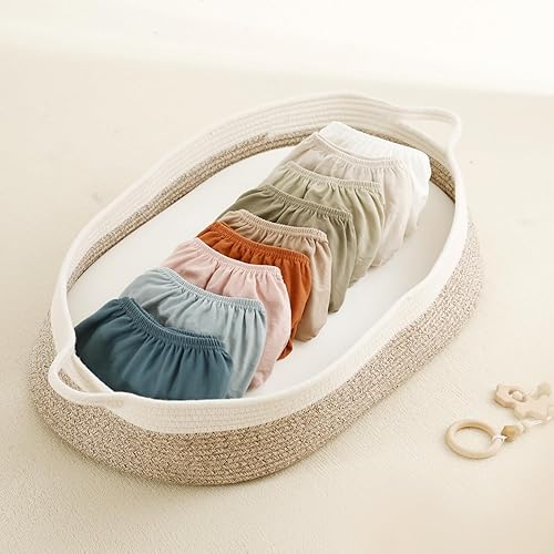 Vista 43 de Juego de 2 sábanas elásticas ultra suaves para moisés, ajuste universal para moisés, cesta de moisés, colchón rectangular ovalado, seguro y cómodo