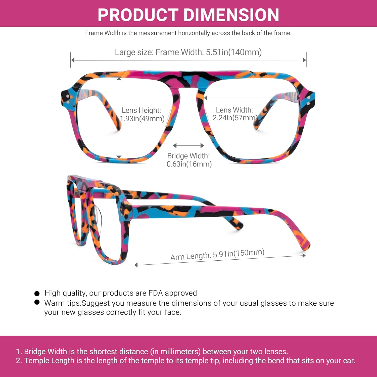 VOOGLAM Aviator Blue Light Glasses for Women Men Anti Eyestrain Dry Eyes Computer Phone TV Eyewear Sosa Multicolor Clear image 5 of 9 B0CZP6GXJ4