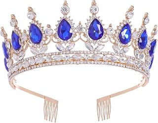 Tiara Crown for Women Crystal Queen Crowns Princess Tiaras with Comb Royal Crown for Wedding, Christmas, Halloween, Birthda, party, Prom, Anniversaries