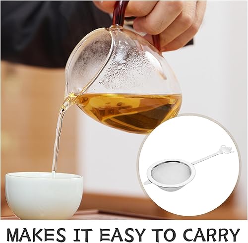 Miniatura 9 de Generic 3pcs Stainless Steel Metal Hand Small Mini Sieve Strainer Tea Coffee Juice Strainer With Handles Reusable Loose Leaf Infuser For Tea House