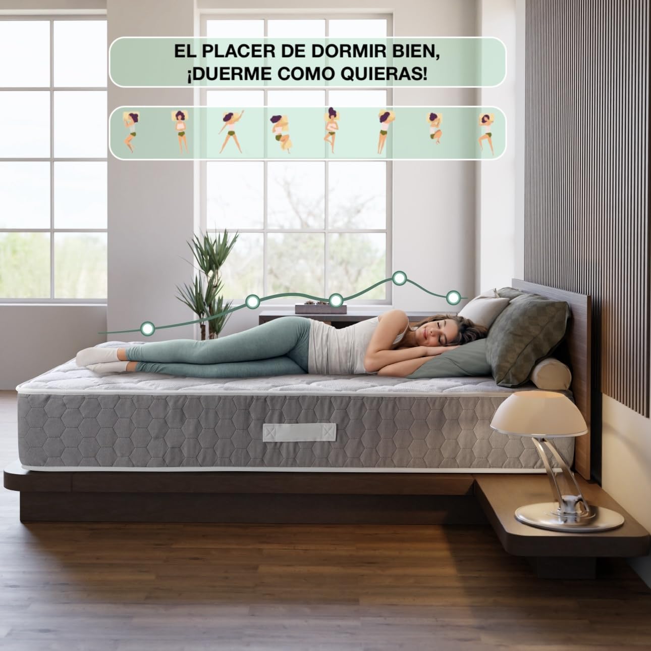 T-ORMU Colchones 150x190 Viscoelástico Premium Firme - Colchón 150x190 – Altura ± 27 cm – Colchon Viscoelastico 150 x 190 de Firmeza Alta Cómoda - Matrimonio Adulto Transpirable Ergonómico