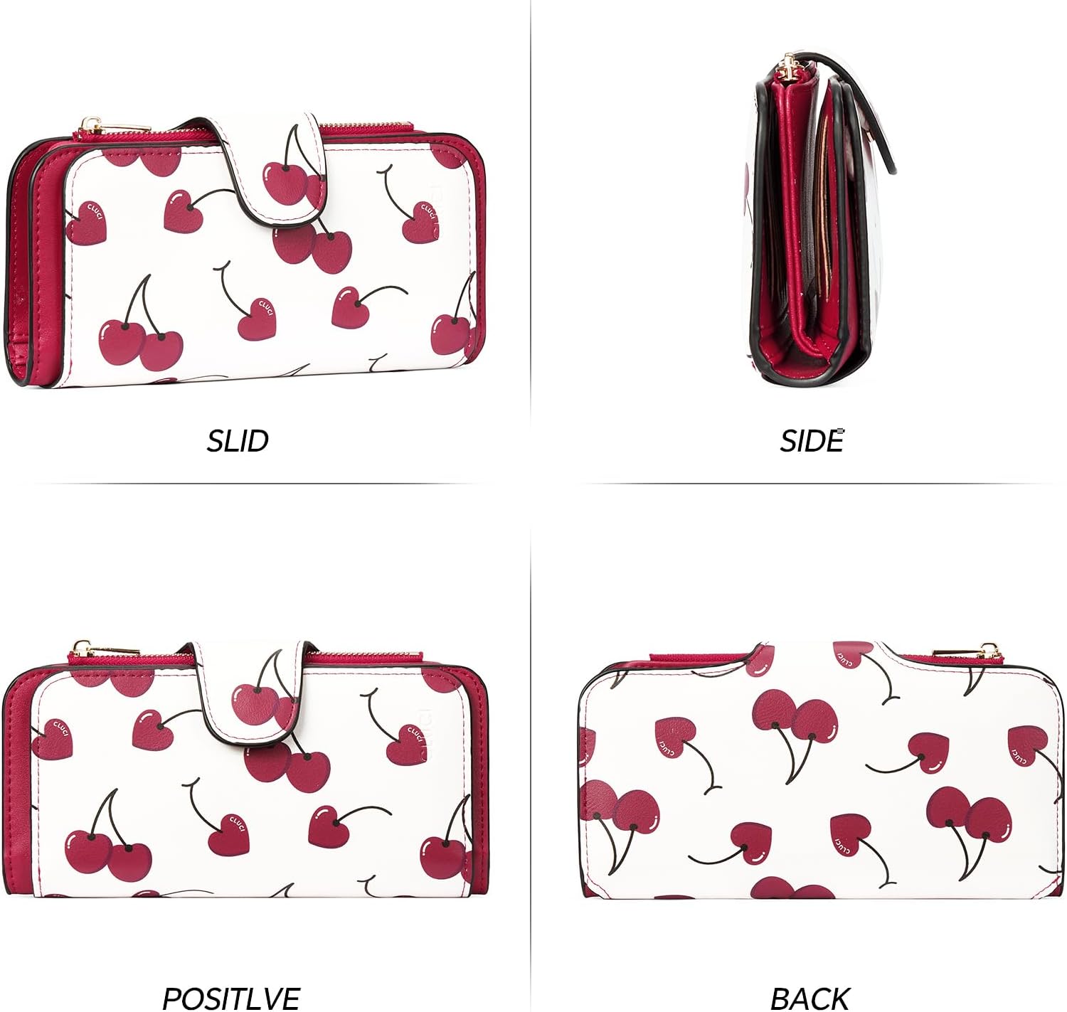 CLUCI Wallet For Women PU Leather RFID Blocking Womens Wallet Bifold Card Holder with ID Window Gifts for Women Birthday | RFID Blocking, Designer, Trifold, Card Holder, ID Window - Image 6