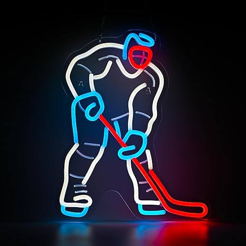 Miniatura 28 de Luz de neón retro de béisbol en azul eléctrico y rosa, vibrante decoración de pared LED para sala de juegos, dormitorio de TikTok y bar, regalo Azul