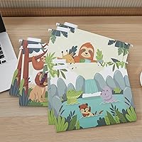 Vista 7 de Y YOMA Paquete de 6 carpetas decorativas colgantes tamaño carta para niños, lindo organizador de carpetas colgantes para archivador, oficina, hogar