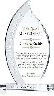 Personalized Leader Appreciation Gift Plaque, Customized with corporate executive's name, unique boss day, birthday, Farewell, Departing, Christmas gift for boss, manager, supervisor (L - 9")