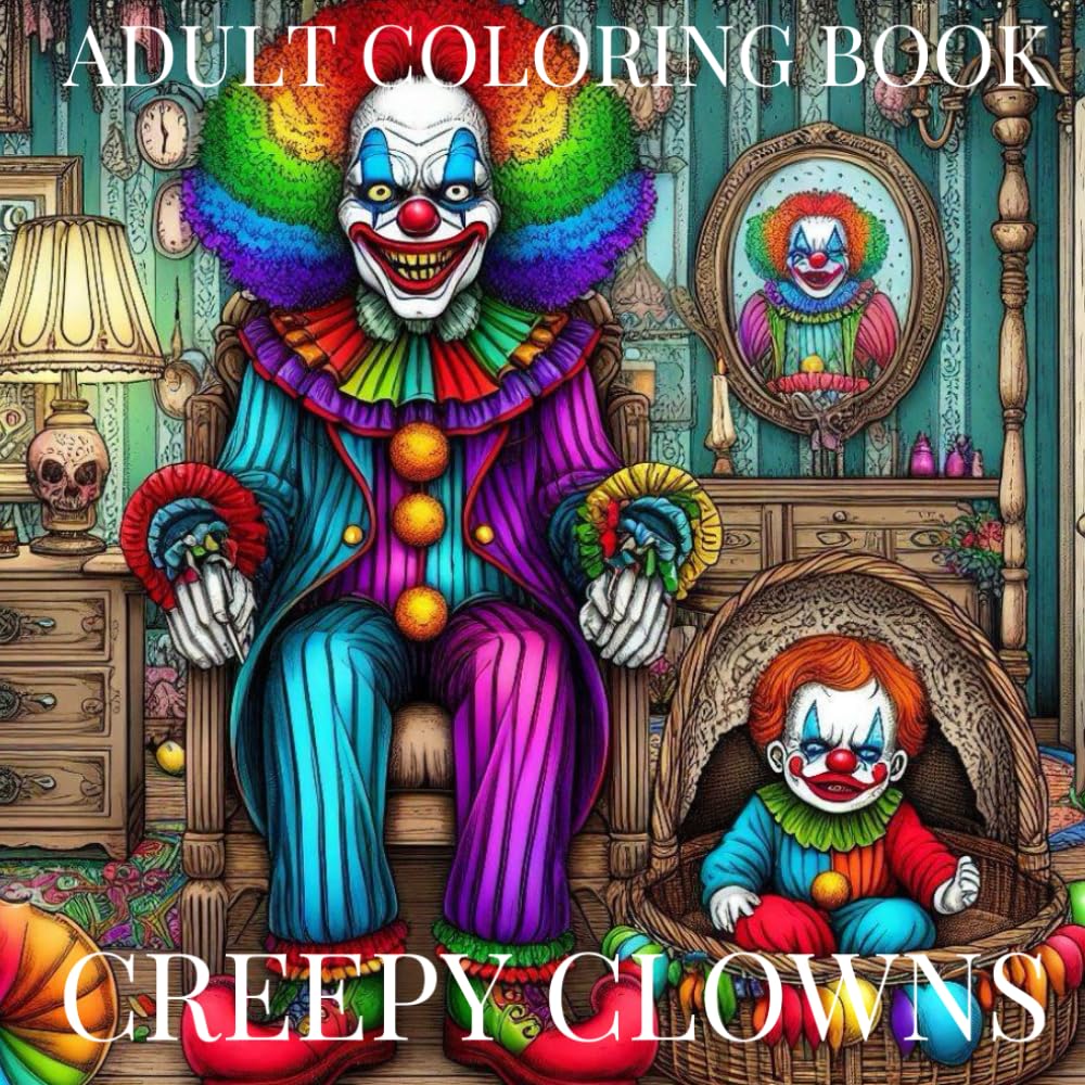 CREEPY CLOWNS: ADULT COLORING BOOK