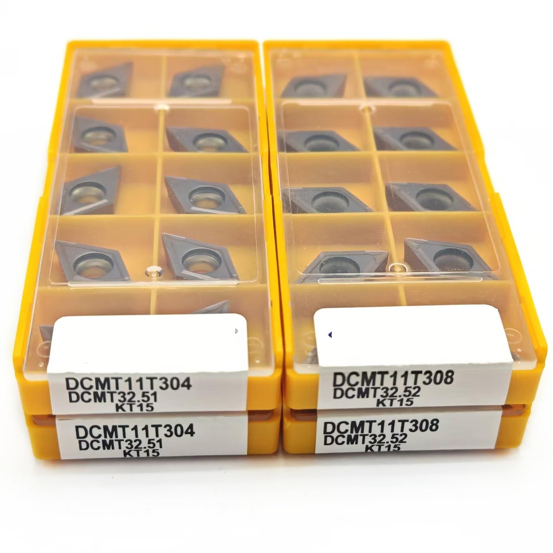 Hoja De Corte Ranura Aleación Dura CNC Con Forma Diamante 10 Piezas(DCMT11T308 KT15)