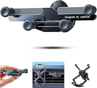 Car Vent Phone Mount,Invisible Rotatable Air Vent Mount Car Phone Holder 360°Anti-Shake Universal Phone Mount,Car Dashboard & Never Blocking Air Vent Clip Cell Phone Holder for Car (Black)