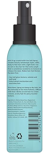 Miniatura 8 de Aweganics AWE - Spray para el cabello con sal marina - Spray inspirador voluminizador y texturizado para ondas de playa hidratante mujeres hombres