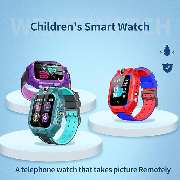 WAYNORER orologio per smartphone impermeabile per bambini con funzione di chat vocale ad alta definizione LBS sveglia SOS gioco di matematica torcia regali per ragazzi e ragazze PINK