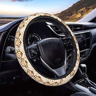Kawaii Cartoon Monkey Steering Wheel Cover