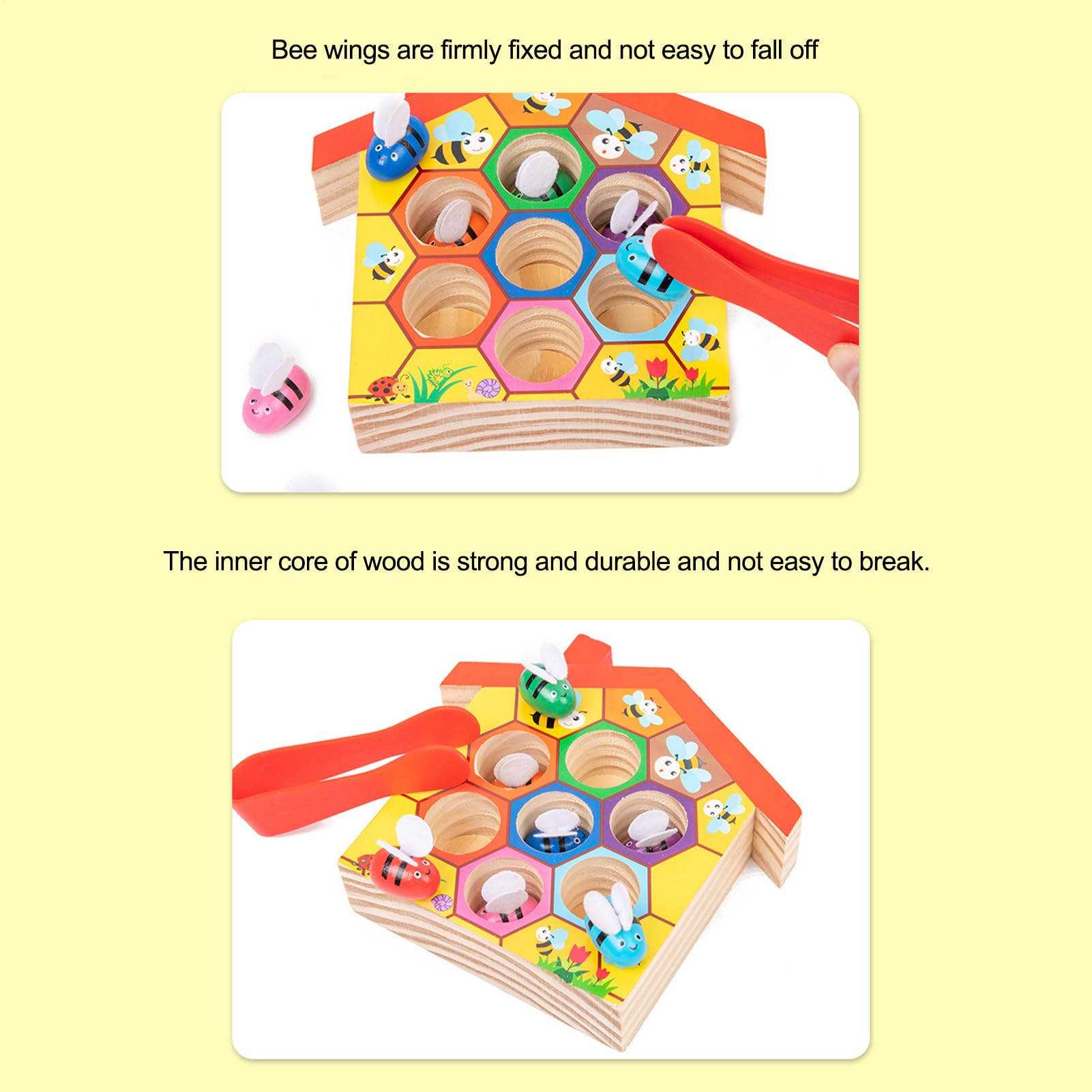 Acheter Jeu de perles en bois à 7 colonnes pour développer la motricité fine, l'apprentissage préscolaire et le tri des couleurs. Jeu éducatif d'empilage et de tri de perles