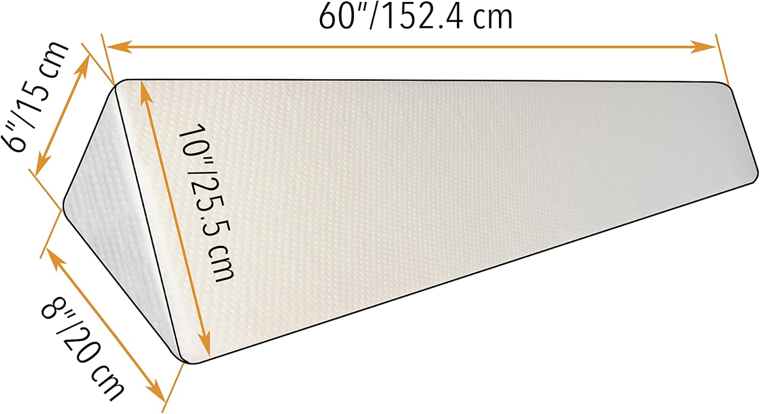 Insieme Queen Size Headboard Wedge Pillow (Gray) | Multi-Use Foam Bed Gap Filler for Covering Gaps Between Bed and Headboard or Wall (60x8x6x10 inch)