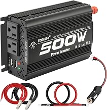 500 Watt Power Inverter car Inverter Rate 500W / Peak 1000W DC12V to AC 110V RV Inverter for Camping Charging Vehicle Power Inverter-Black(500W)