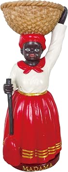 Santo Madama Orisha Madama Estatua Catholic Statue 12 Inch Red