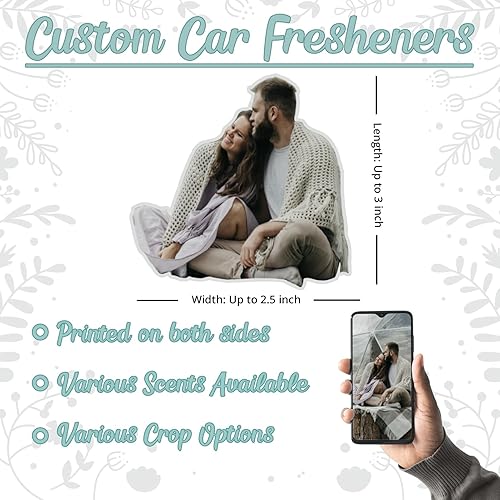 Miniatura 2 de Ambientadores personalizados con imagen  Ambientador personalizado para coche con cara divertida  Ambientador de aire personalizado para colgar