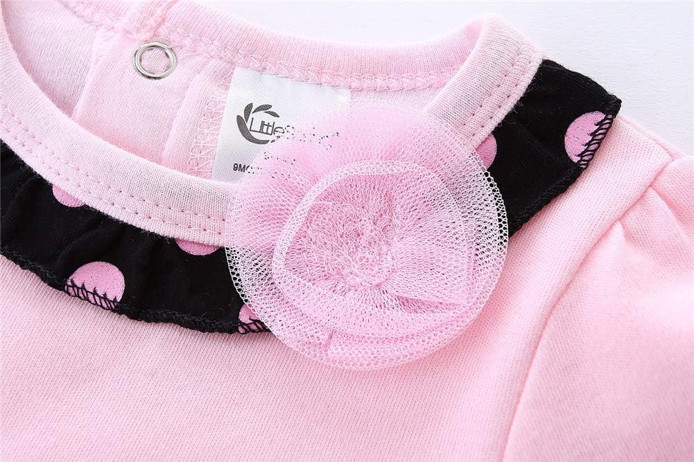 LittleSpring Cute Baby Girl Clothes Outfit Long Sleeve T-Shirt and Pants Set