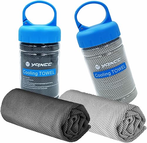 YQXCC Toalla refrescante  Paquete de 2 unidades de 47 x 12 pulgadas  Hielo fresco para cuello  Microfibra suave transpirable  para yoga, golf,