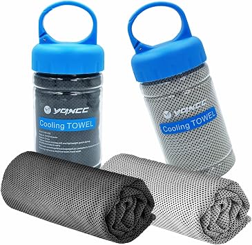 YQXCC Cooling Towels 120x30 cm, Ice Cool Microfibre Towel for Neck, Soft Breathable for Gym, Yoga, Golf, Running, Camping & Hot Weather