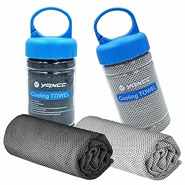 YQXCC Cooling Towel | 2 Pack 47x12 | Ice Cool for Neck | Soft Breathable Microfiber Chilly | for Yoga, Golf, Gym, Camping, Running, Workout & More Activities