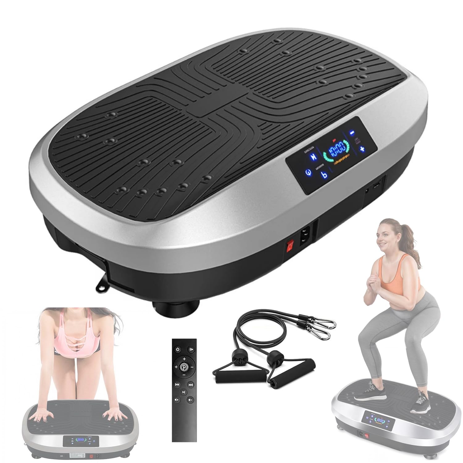 Vibration Plate Exercise Machine with Remote Control, Vibration Platform for Weight Loss, Whole Body Workout Machine, Fitness Machine, foot massage, Pain Relief, Home Office