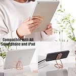 Phone Ring Holder Finger Kickstand Foldable Cellphone Stand 360° Rotation Metal Ring Grip Holder for Magnetic Car Mount Compatible with iPhone Samsung All Smartphone and iPad