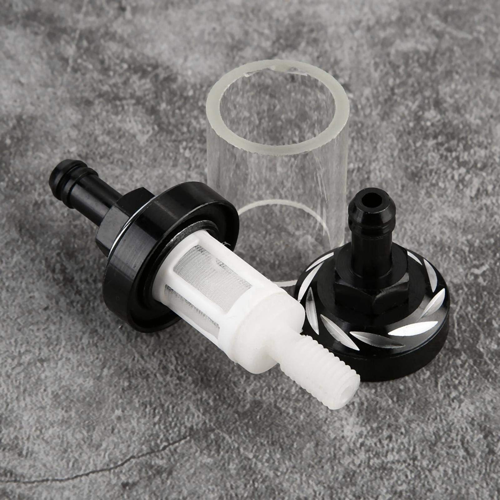 Filtre à Essence Universel 8mm - En Alliage D'Aluminium Avec Boîtier Transparent - Pour Moto, Voiture, ATV