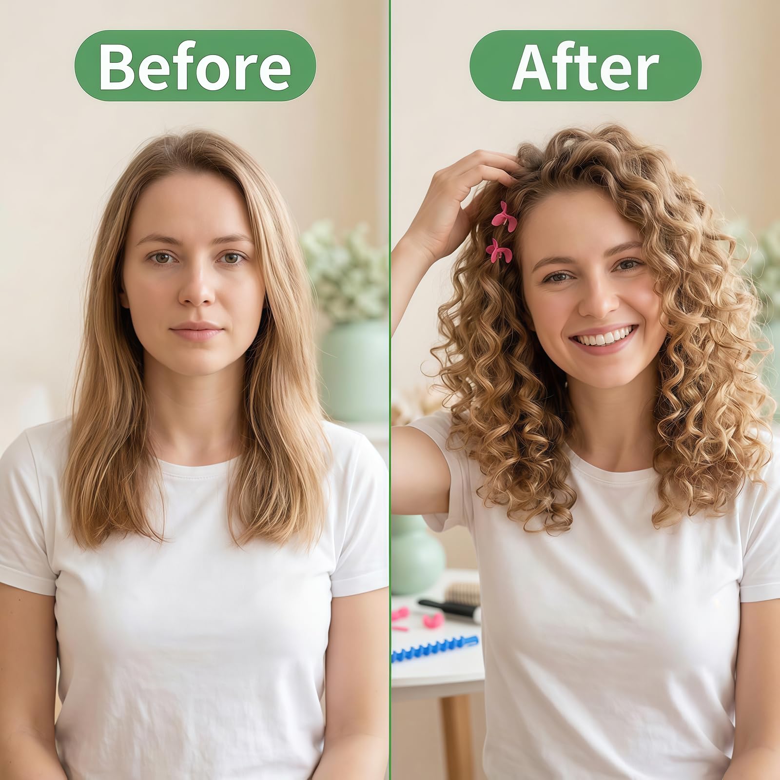 Lot de 26 tiges de permanente en spirale de 15,2 cm en plastique coloré pour cheveux longs/moyens pour coiffure, coiffure, bouclage, permanente, sans chaleur, pour femmes et filles