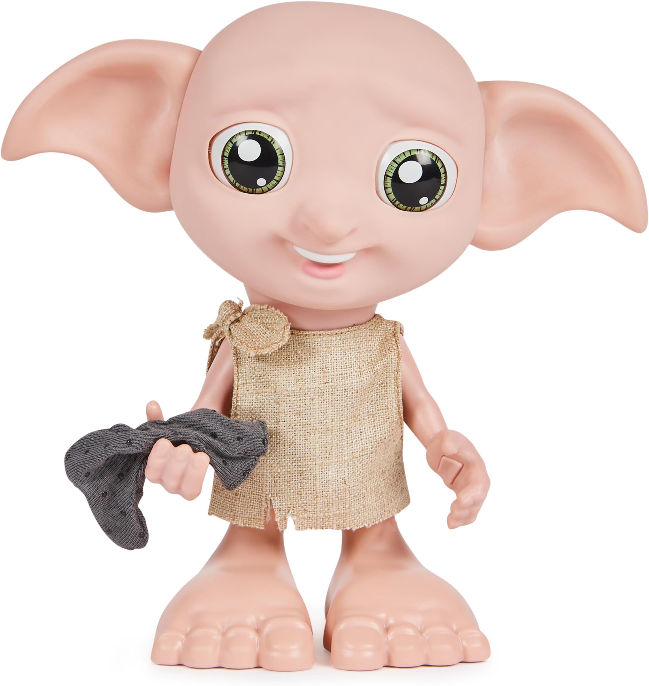 Wizarding World, Harry Potter Interactive Magical Dobby Elf Doll 21.6 cm with Sock and Over 30 Sounds and Phrases, Toy for Girls from 6 Years (Spin Master 6069166)