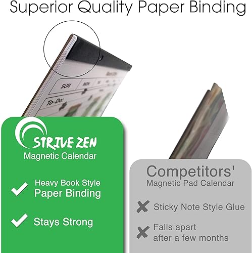 Miniatura 4 de StriveZen - Calendario de refrigerador 2026 2027, magnético, mensual, enero de 2026 a diciembre de 2027, imanes fuertes para refrigerador, 10 x 10