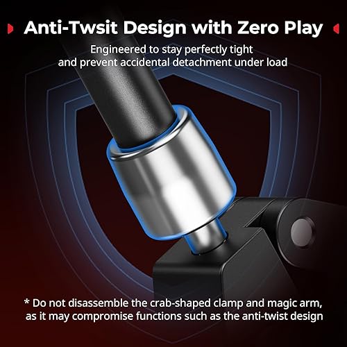 Vista 29 de SMALLRIG Super Clamp con rosca de 1/4 y 3/8 pulgadas y brazo mágico articulado de potencia de fricción ajustable de 5.8 pulgadas con tornillo