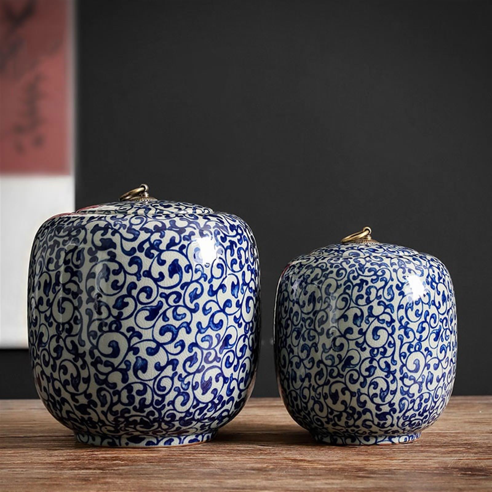 pojemnik na herbatę Chiński pojemnik na herbatę ceramiczny słoik uszczelniający gospodarstwa domowego duży magazyn do przechowywania herbaty Retro luźna herbata liściasta uniwersalny słoik ceramiczny