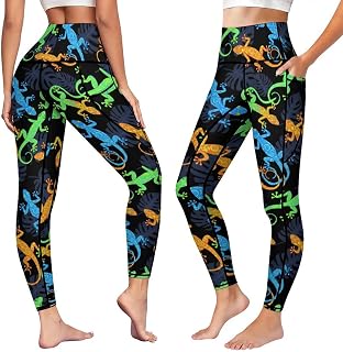 Leggings with 2 Pockets for Women High Waist Tummy Control Workout Running Yoga Pants