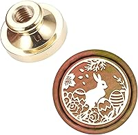 Vista 15 de CRASPIRE Sello de cera de rana, cabeza de sello de cera de sellado, cabeza Olny sin mango, 0.984 in, cabeza de sello de latón extraíble