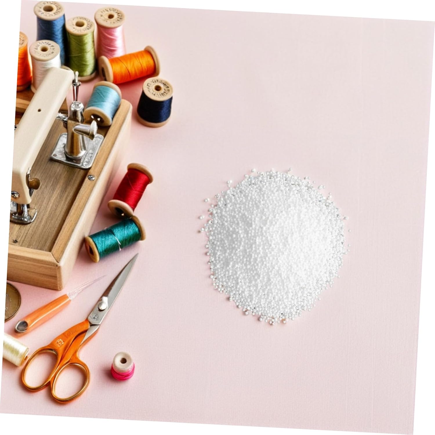 Bean Bag Filler Foam Beads 5-7mm White Expanded Foam Particles Sofa Cushion Stuffing Refill for Living Room Furniture and Pouf Upholstery