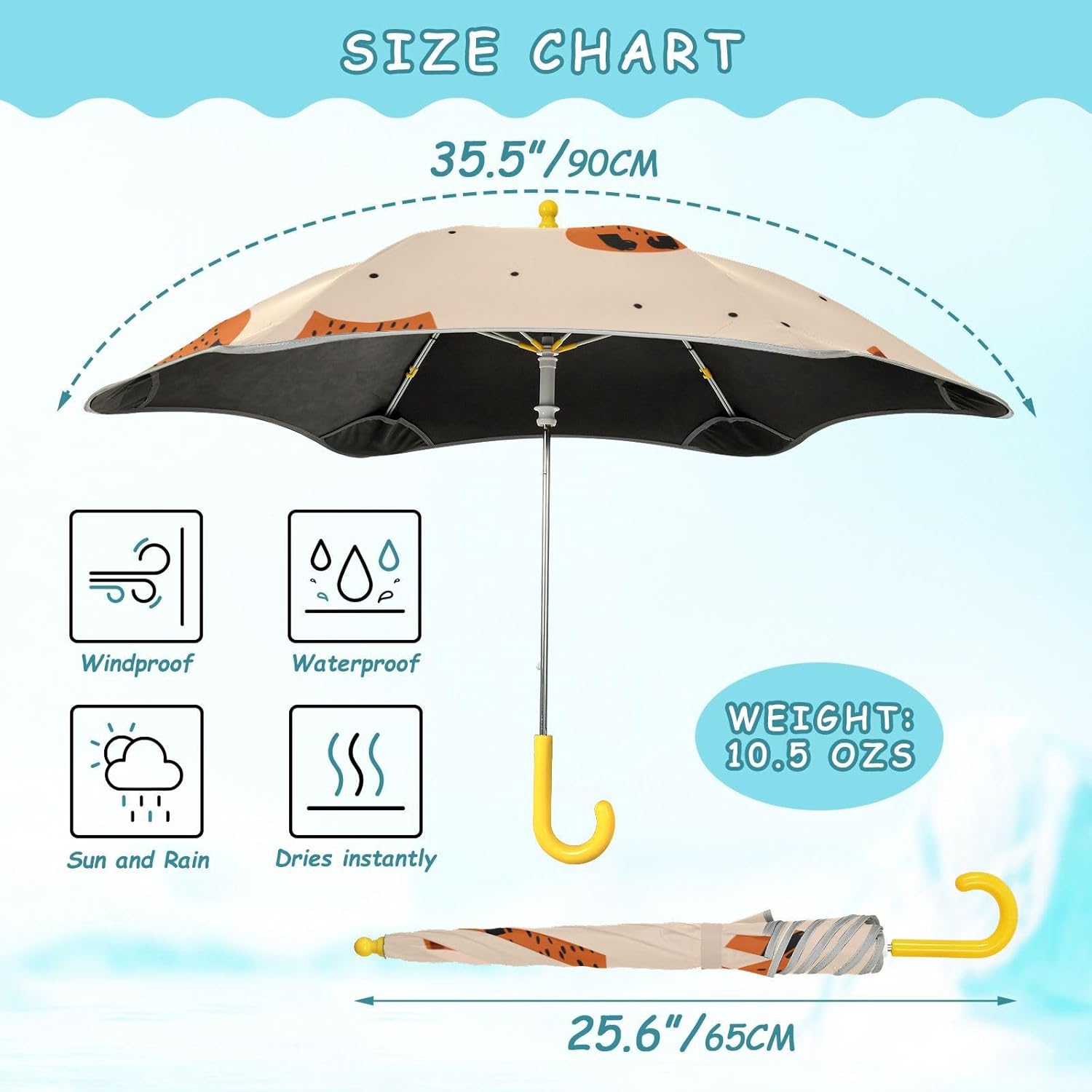 Dinosaur Theme Umbrella for Boys Auto Open/Close